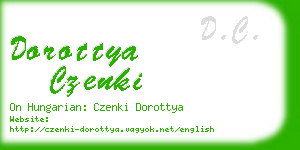 dorottya czenki business card